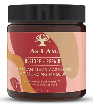 AS I AM JAM BLACK CASTOR OIL MOISTURIZING MASQUE 8OZ/6PK