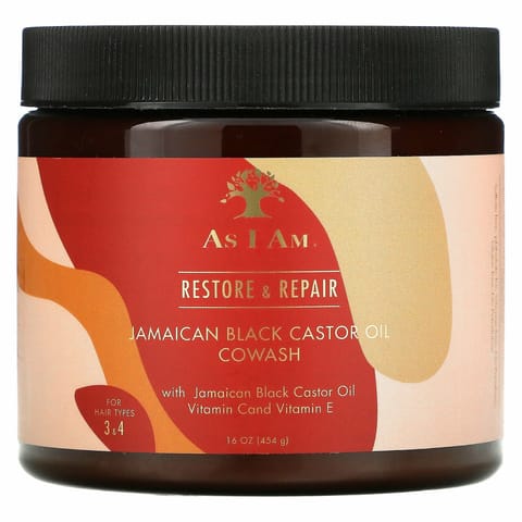 AS I AM JAM BLACK CASTOR OIL COWASH 16OZ/6PK