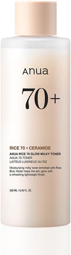 ANUA RICE 70 + CERAMIDE GLOW MILKY TONER 250ML