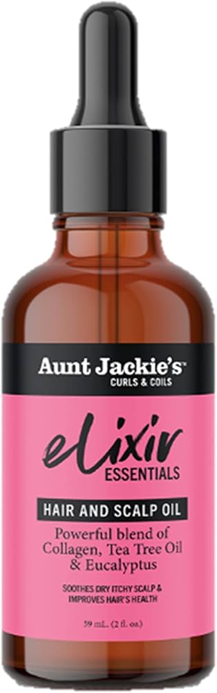 AUNT JACKIE'S ELIXIR COLLAGEN & TEA TREE HAIR & SCALP OIL 2OZ/24PK