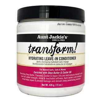 AUNT JACKIE'S TRANSFORM HYDRATING LEAVE-IN CONDITIONER 15OZ/6PK