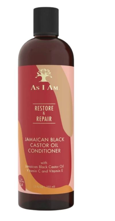 AS I AM RESTORE & REPAIR JAM BLACK CASTOR CONDITIONER 12OZ/6PK