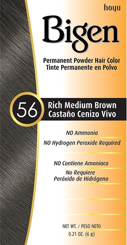 BIGEN [56 RICH MEDIUM BROWN] POWDER HAIR COLOR 6G/12PK