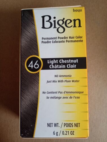 BIGEN [46 LIGHT CHESTNUT] POWDER HAIR COLOR 6G/12PK
