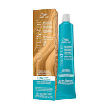 WELLA COLORCHARM [10A LIGHTEST ASH BLONDE] HAIR COLOR CREAM 2OZ
