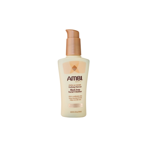 AMBI EVEN & CLEAR BLACK SOAP FACIAL CLEANSER 3.5OZ/12PK