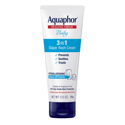 AQUAPHOR BABY DIAPER RASH CREAM, MEDIUM STRENGTH 15% ZINC OXIDE, 3.5OZ