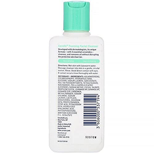 CERAVE FOAMING FACIAL CLEANSER 3OZ/24PK