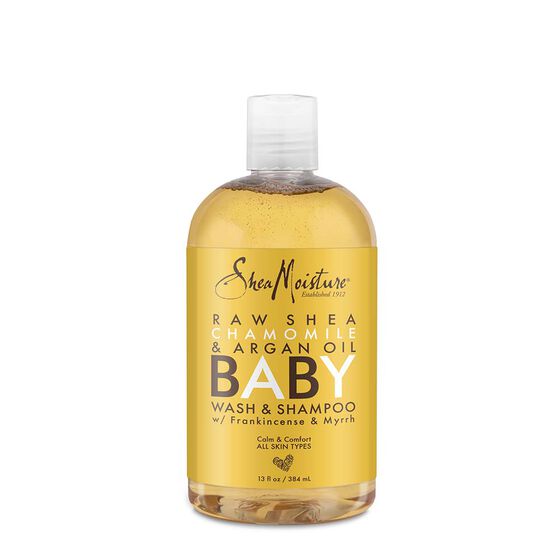 SHEA MOISTURE BABY RAW SHEA, CHAMOMILE & ARGAN WASH & SHAMPOO 13OZ