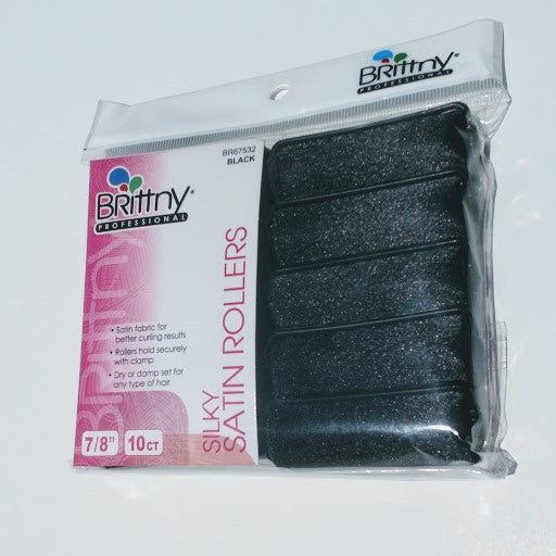 BRITTNY ROLLER SILKY-BLACK 6CT 1.25"