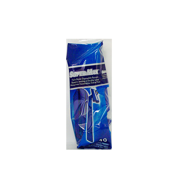 SUPER MAX 10 TWIN BLADE DISPOSABLE RAZORS