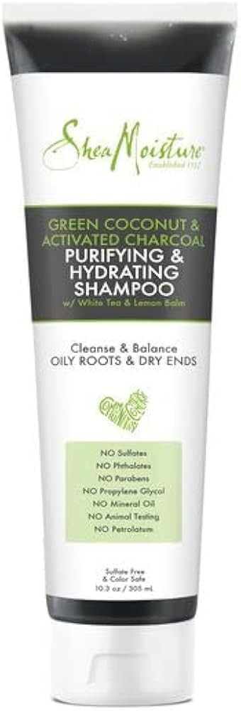 SHEA MOISTURE GREEN COCONUT&CHARCOAL SHAMPOO 10.3OZ/12PK