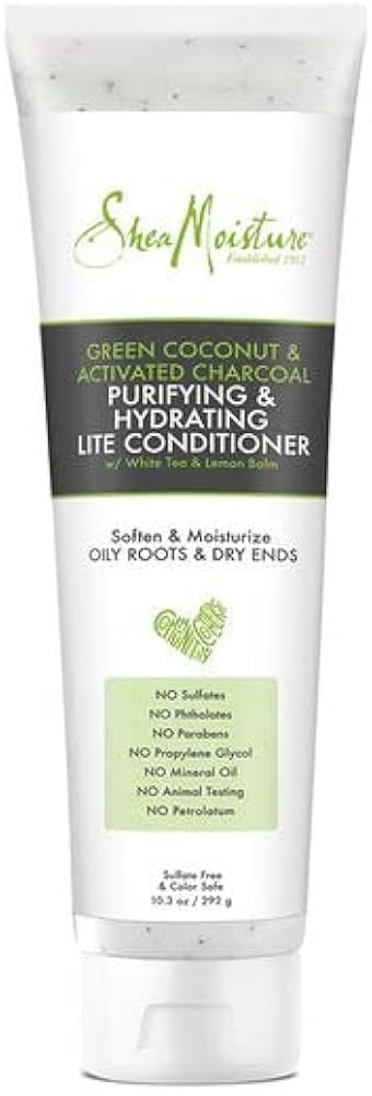 SHEA MOISTURE GREEN COCONUT&CHARCOAL LITE CONDITIONER 10.3OZ/12PK