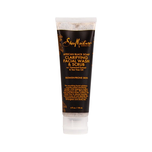 SHEA MOISTURE AFRICAN BLACK SOAP FACIAL WASH&SCRUB 4OZ/24PK
