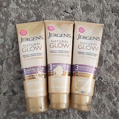 JERGENS NAT GLOW FAIR TO MEDIUM SKIN MOISTURIZER 4OZ/6PK