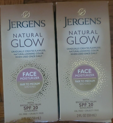 JERGENS NAT GLOW FAIR TO MEDIUM FACE MOISTURIZER 2OZ/6PK