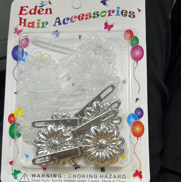 BRITTNY CHLOE DAISY HAIR ACCESS [CLEAR] 24PK