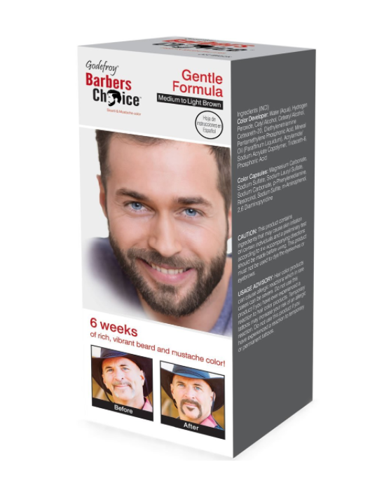 BARBERS CHOICE [MED-LT BRN] BEARD COLOR