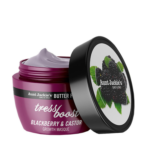 AUNT JACKIE'S TRESS BOOST BF BLACKBERRY&CASTOR MASQUE 8OZ/6PK