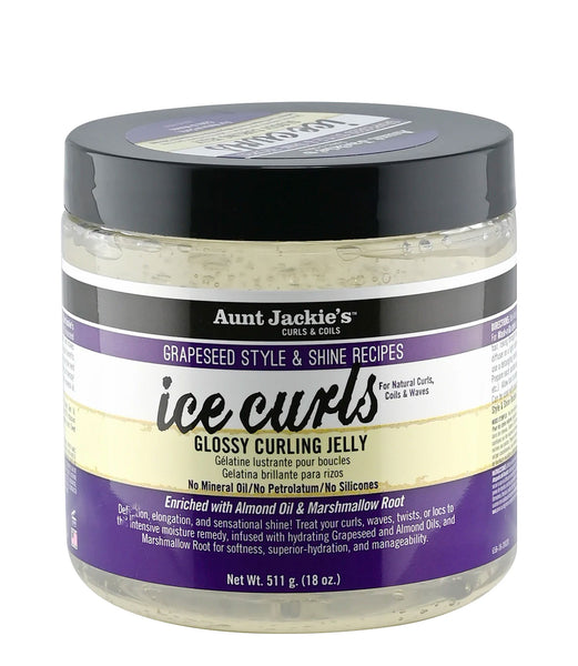 AUNT JACKIE'S GRAPESEED ICE CURLS CURLING JELLY 15OZ/6PK