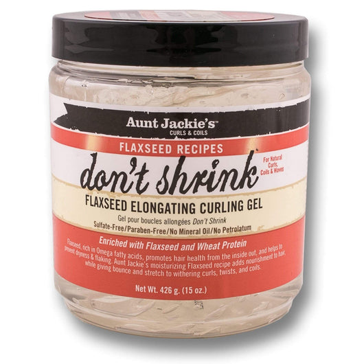 AUNT JACKIE'S DONT SHRINK FLAX CURLNG GEL 15OZ/12PK