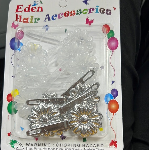 BRITTNY CHLOE DAISY HAIR ACCESS [CLEAR] 24PK