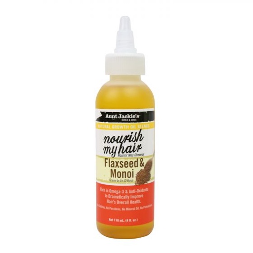 AUNT JACKIE'S NOURISH MY HAIR FLAX & MONOI OIL 4OZ