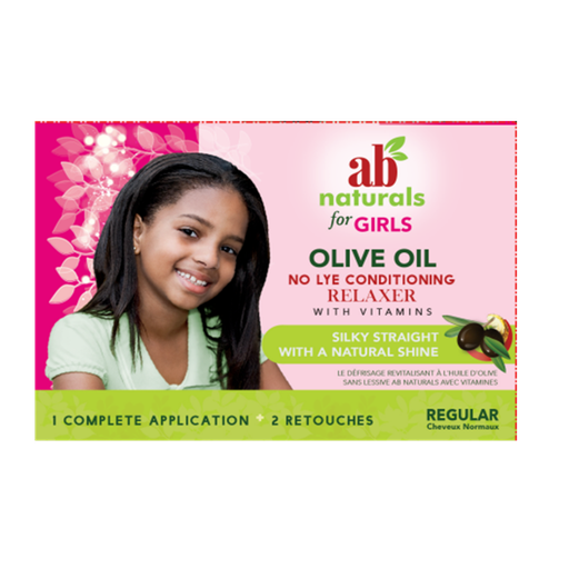 AB NATURALS FOR GIRLS OLIVE OIL RELAXER 1APP REGULAR 12PK [ARABIC]